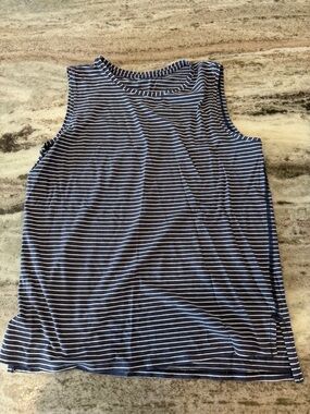lululemon athetica Navy and White Stripe Women's Tank Top